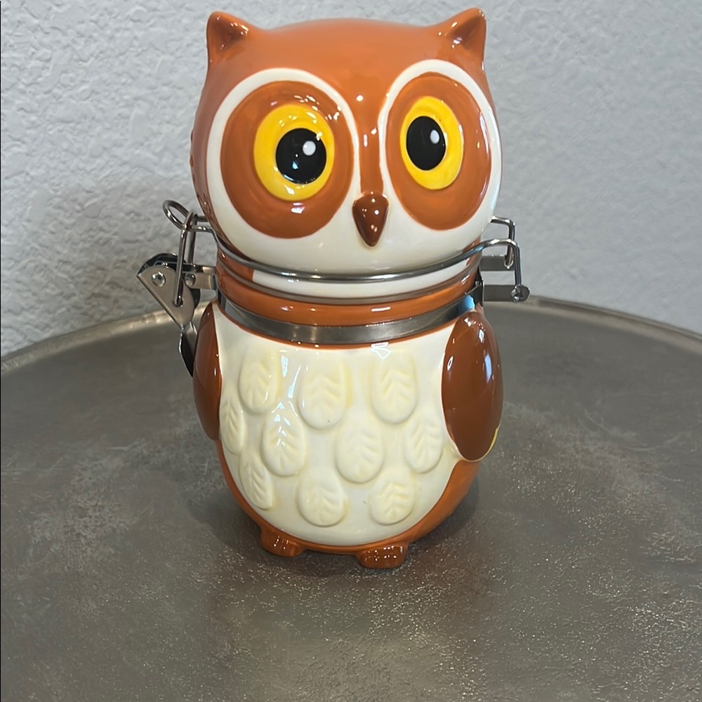 Owl Ceramic Storage Jar